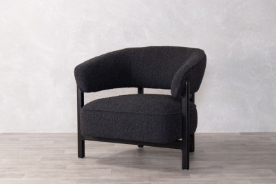 belfry boucle side chair black 
